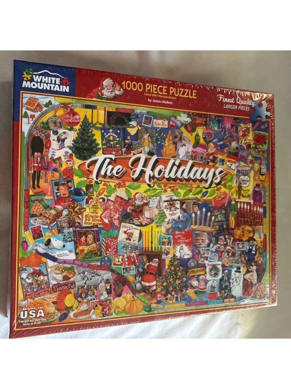 The Holidays White Mountain 1000 Piece Jigsaw Puzzle By James Mellett - Large Pi